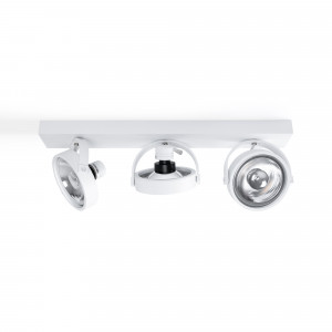 Foco de techo triple orientable "IRIS" + 3 bombillas AR111 GU10