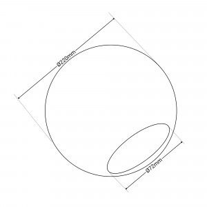 Bola de cristal opalino para recambio - Ø220mm