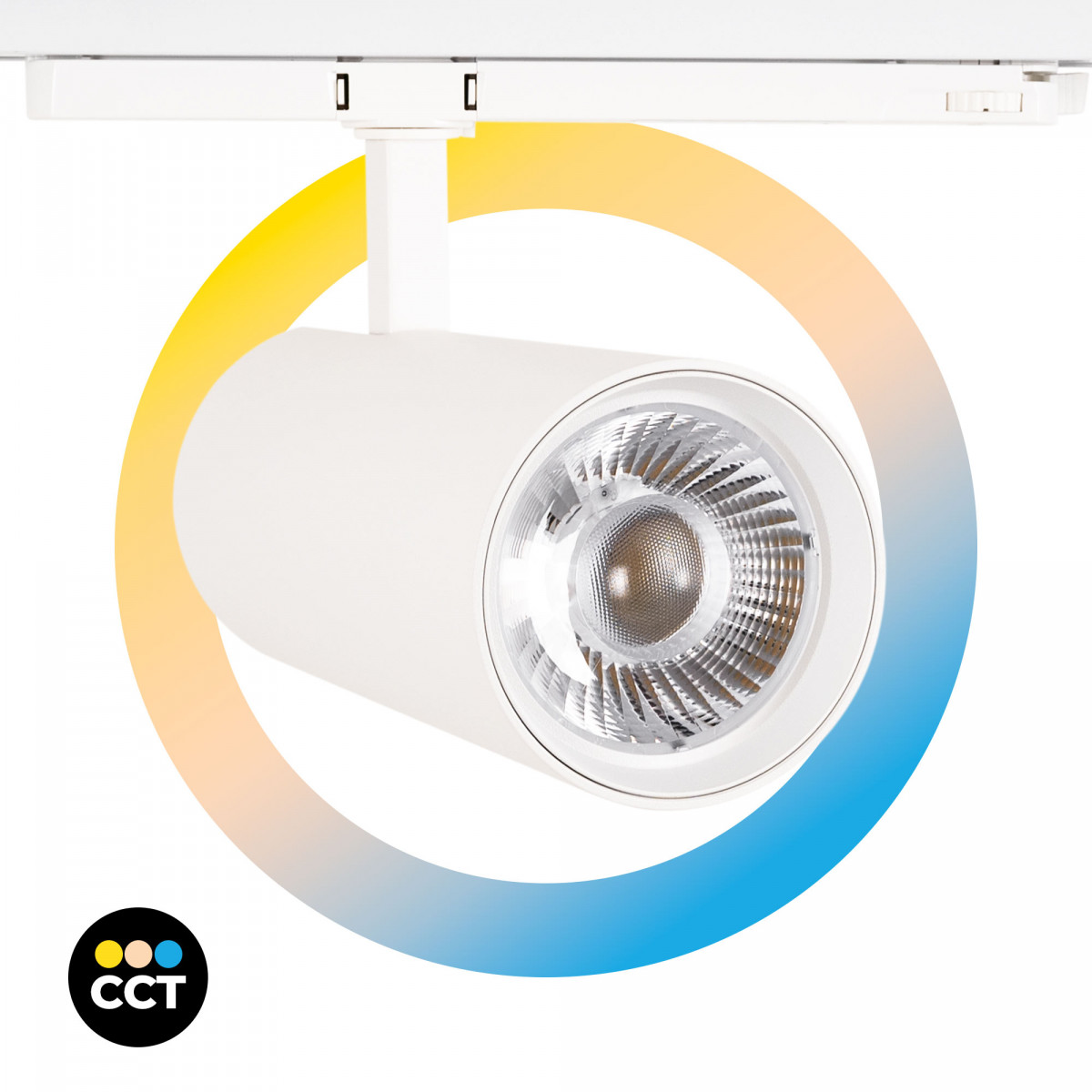 Τριφασικός προβολέας LED 36W - CCT - ρυθμιζόμενο TRIAC - CRI90 - 3300 lm