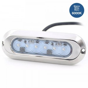 Lámpara LED de superficie sumergible SLIM 30W 9-32V inox 316L IP68