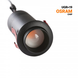 Εντοιχιζόμενος προβολέας οροφής "ROMI" 7W - Zoom - Chip OSRAM - 2700K