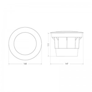 Foco empotrable en suelo LED Fumagalli CECI 160 CCT GX53 10W