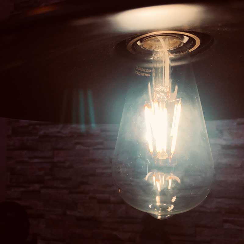 Lampadina LED vintage Einstein - in vetro con led a filamento