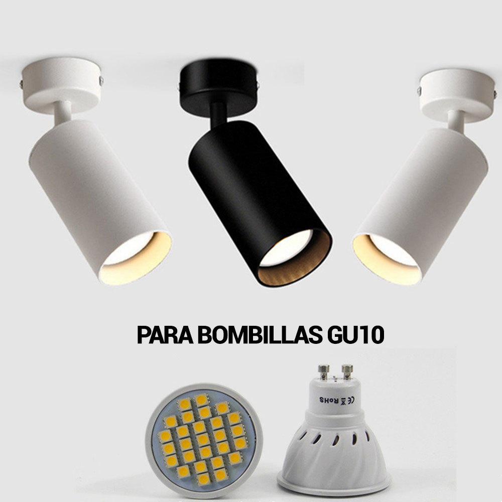 Bulb Fixtures 360º and Wall for Ceiling Spotlight GU10 Orientable