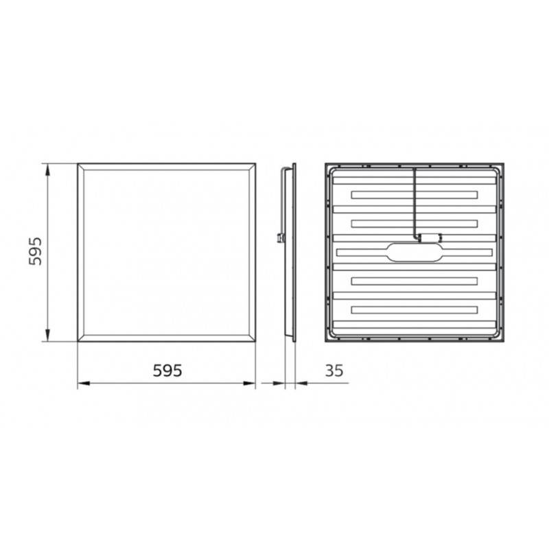 Pannello led 60x60 con sensore di movimento 34w 4000k plafoniera - 596E