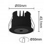 Mini proiettore da incasso LED 5W Low UGR 55x43,1mm