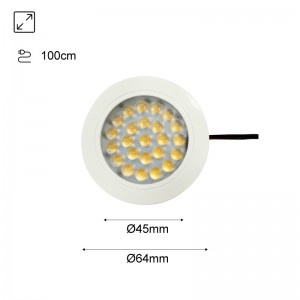 Faretto da incasso e da superficie sotto il mobile 2W 12V