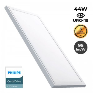 Pannello LED slim da superficie 120X30 cm - Driver Philips - 44W - UGR19 - Con KIT di montaggio