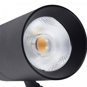 Faretto Nero NM Led 30W a luce fredda 3000 Lumen CRI80 per binario trifase  –