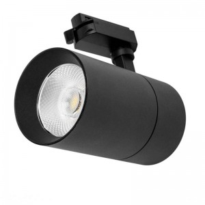 Faretto Nero NM Led 30W a luce fredda 3000 Lumen CRI80 per binario trifase