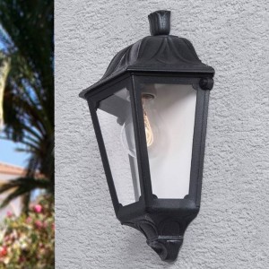 LAMPADA DA PARETE PER INTERNI E PER ESTERNI FUMAGALLI IESSE NERO CON PORTALAMPADA E27