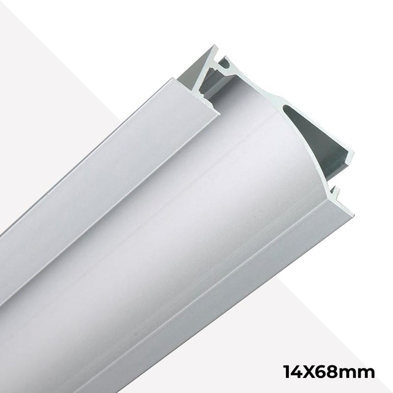 Profilo in Alluminio per Strisce LED da Cartongesso 2mt