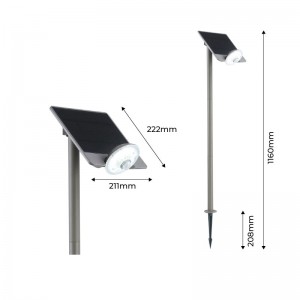 Lampione solare con sensore IP44