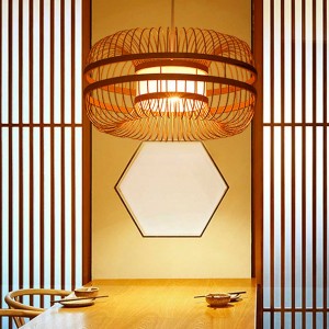Lampada a Sospensione Giapponese in Bambù - Sendai D40xA60cm - Fine  Asianliving