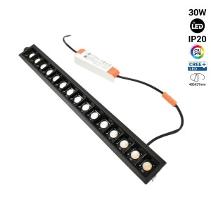 Faretto da incasso lineare LED 30W UGR18