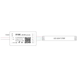 Controller LED IC pixel WIFI RGB/RGBW - 5-24V DC - 2048 pixe