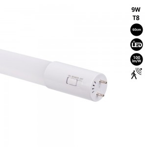 Tubo LED 60cm T8 con sensore di movimento a microonde - 9W - 100lm/w - 6000K