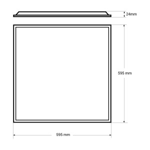 Pack x 2 - Pannello LED da incasso Backlight 60x60cm - 4900lm - Driver Philips - 40W