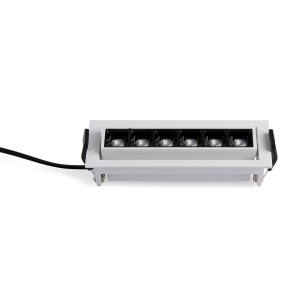 Faretto lineare LED da incasso - 10W - UGR18 - CRI90 - Chip OSRAM - 2800K