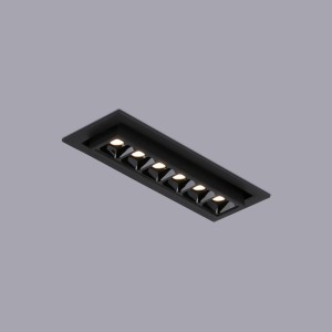 Faretto lineare LED da incasso 10W - Orientabile - UGR18 - CRI90 - Chip OSRAM - 2800K