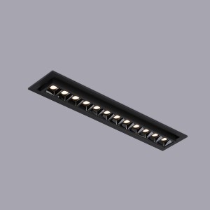 Faretto lineare LED da incasso 20W - Orientabile - UGR18 - CRI90 - Chip OSRAM - 2800K