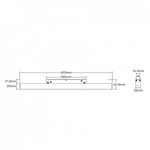 Apparecchio lineare opalino a binario magnetico CCT - 24W - Mi Light