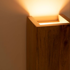 Lampada da parete bidirezionale in legno "Durga" - 2 x GU10 - Interni