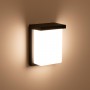 Lampada da parete in alluminio per esterni "Block" - Potenza regolabile: 12W-14W-16W - CCT