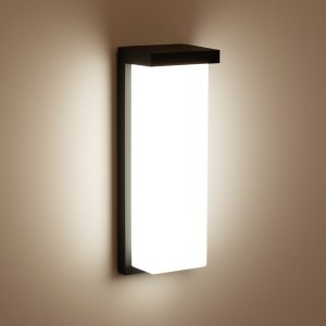 Lampada da parete in alluminio per esterni "Retal" - Potenza regolabile: 18W-20W-22W - CCT- IP65