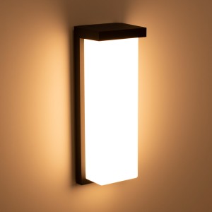 Lampada da parete in alluminio per esterni "Retal" - Potenza regolabile: 18W-20W-22W - CCT- IP65