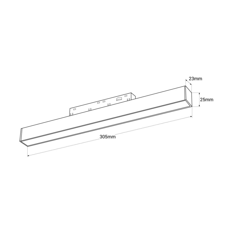 Faretto Lineare Led Opalino A Binario V W Bianco