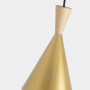 Lampada nordica a sospensione in metallo e legno "Lima" / Ispirazione "Beat Tall" di TOM DIXON