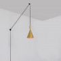 Lampada nordica a sospensione in metallo e legno "Lima" / Ispirazione "Beat Tall" di TOM DIXON