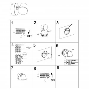 Applique da parete orientabile per esterni "Stan" - 12,5W - 3000K - IP54