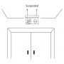 Luce di emergenza permanente con pittogramma "Estintore" - Sospensione