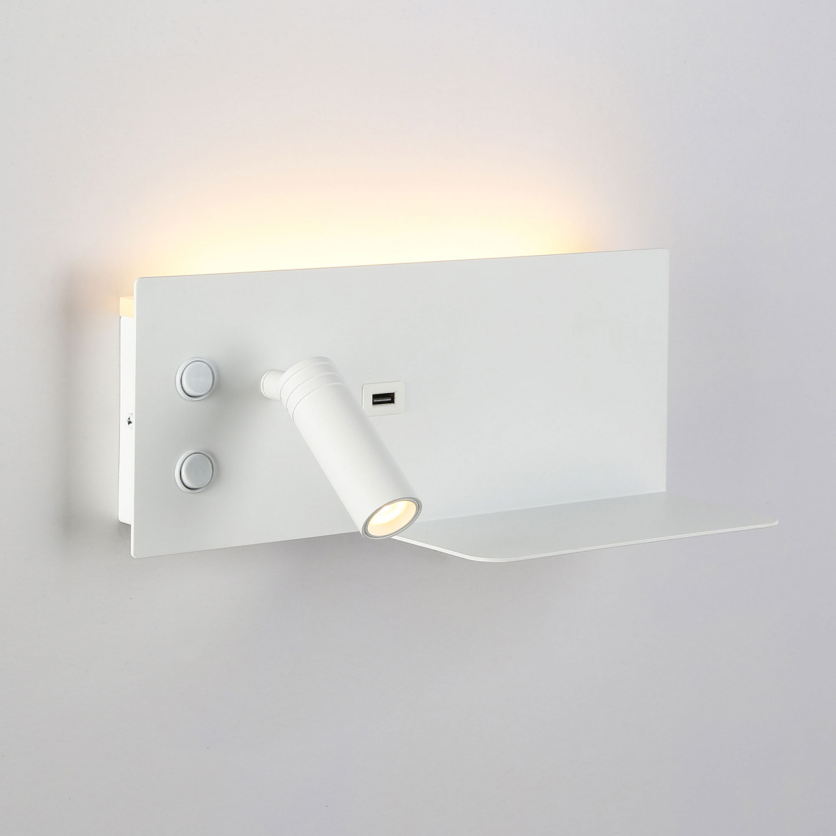 Lampada da lettura con porta USB "Kerta" - Doppia illuminazione - 3W+7W