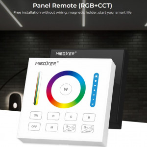 Pannello di controllo touch RGB+CCT - 1 zona - Nero - Milight