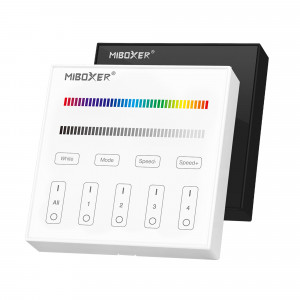 Pannello di controllo touch RGB e RGBW - 4 zone - Nero - MiLight