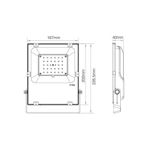 Faretto LED da esterno RGB+CCT - 30W -RF/WiFi -IP65 -MiLight