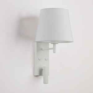 Pack x 2 - Applique da parete "NOAH" con luce di lettura a LED 3,4W - Bianco