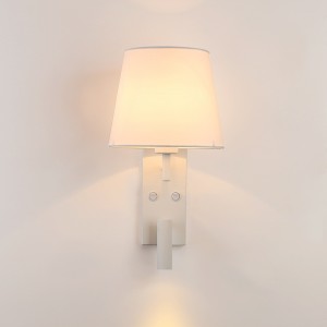 Pack x 2 - Applique da parete "NOAH" con luce di lettura a LED 3,4W - Bianco