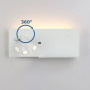 Pack x 2 - Lampada da lettura con porta USB "Kerta" - Doppia illuminazione - 3W+7W - Bianco