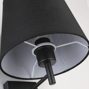 Pack x 2 - Applique da parete "NOAH" con luce di lettura a LED 3,4W - Nero