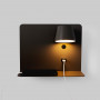 Pack x 2 - Lampada da lettura a parete con porta USB "BASKOP" - 6W - design orizzontale - Nero