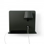 Pack x 2 - Lampada da lettura a parete con porta USB "BASKOP" - 6W - design orizzontale - Nero