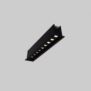 Downlight lineare LED da incasso 20W - UGR18 - CRI90 - Chip OSRAM - Nero