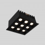 Downlight LED quadrato da incasso 18W - 9 faretti - UGR18 - CRI90 - Chip OSRAM - Nero