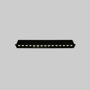 Downlight lineare LED da incasso 30W - UGR18 - CRI90 - Chip OSRAM - 4000K - Nero