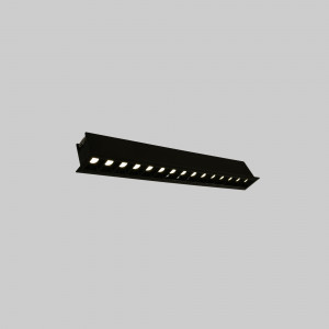 Downlight lineare LED da incasso 30W - UGR18 - CRI90 - Chip OSRAM - 4000K - Nero