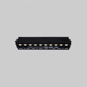 Foco lineal LED integrable en pladur - 20W - UGR18 - CRI90 - Negro